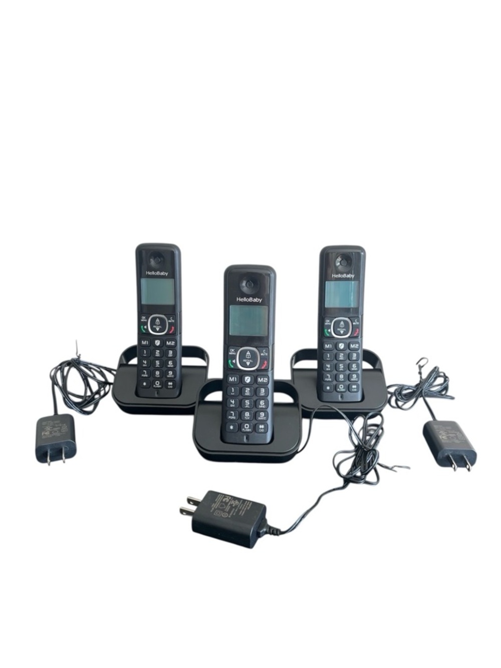 HelloBaby DECT 6.0 Digital Cordless Telephone Phone System 3 Handsets HB2688-3